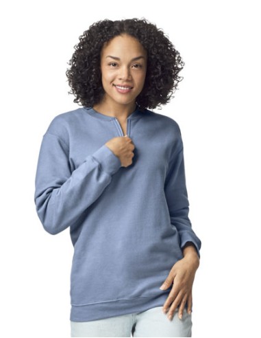 GIL-SF008-Softstyle® Midweight Adult Fleece 1/4 Zip Sweatshirt